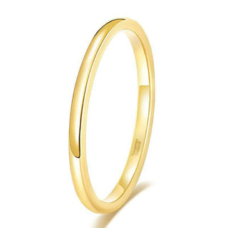 Yellow Gold Classic Unisex Tungsten Wedding Band