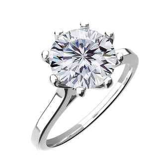 1.0 Ct Round Cut Moissanite Diamond Engagement Ring