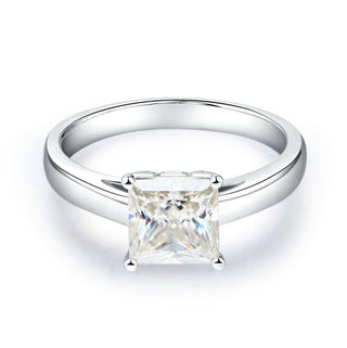 1.0 Ct Princess Cut 14K White Gold Engagement