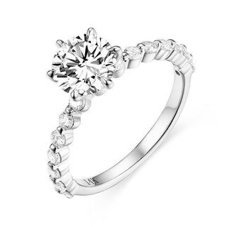 1.0 Ct Round Cut Diamond Rose Gold Engagement Ring