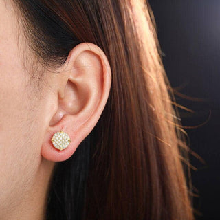 Elegant Round Moissanite Stud Earrings