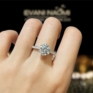 2.0ct Moissanite Diamond Platinum Engagement Ring