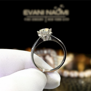 1.0ct Moissanite Snowflake White Gold Engagement Ring