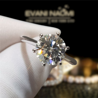 Platinum Engagement Ring with 2.0ct Moissanite Diamond