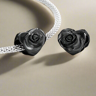 Love Black Rose Charm