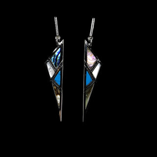 Triangle Fritillary Ethnic Drop Earrings