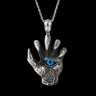 Ghost Claw Devil Eye Pendant Necklace