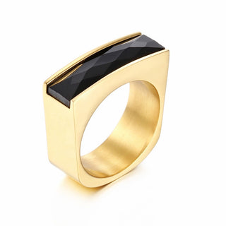 New Bohemia Colorful Stone Rings For Women 2022 Stainless Steel Anillos Mujer Gold 8mm Width Crystal Finger Rings Jewelry Gifts