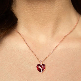 Elegant Heart-shaped Stone Pendant