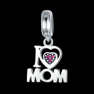 I Love Mom Pendant Charm