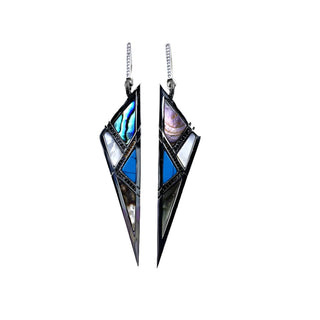 Triangle Fritillary Ethnic Drop Earrings