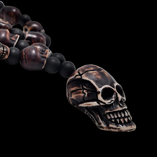 Skull Beaded Punk Necklace