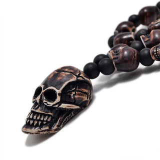 Skull Beaded Punk Necklace