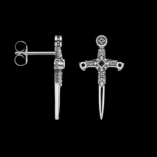 Vintage Diamond Sword Earrings