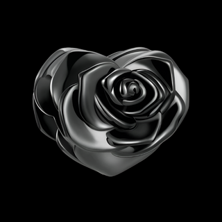 Love Black Rose Charm