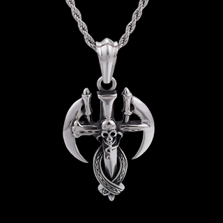 Punk Skull and Sickle Revenge Necklace