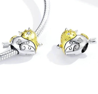 Angel and Devil Heart Shaped Charm