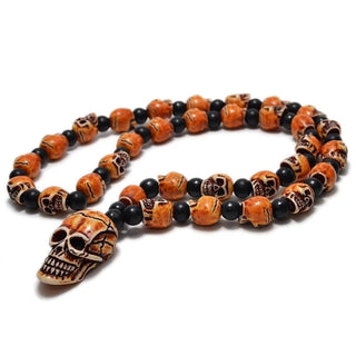 Skull Beaded Punk Necklace