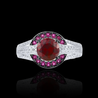 Gorgeous Red Stones Solitaire Ring