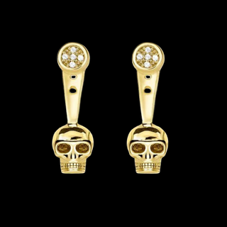 Punk Jackets Skull Ear Stud Earrings