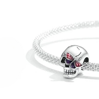 Vintage Diablo Skull with Butterfly Charm