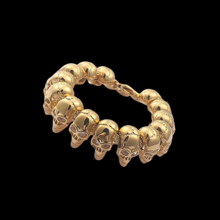 Golden Skull Hip-Hop Bracelet