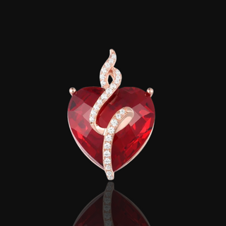 Elegant Heart-shaped Stone Pendant