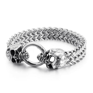 Punk Skull Mesh Chain Bracelet