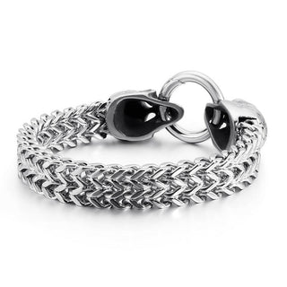 Punk Skull Mesh Chain Bracelet