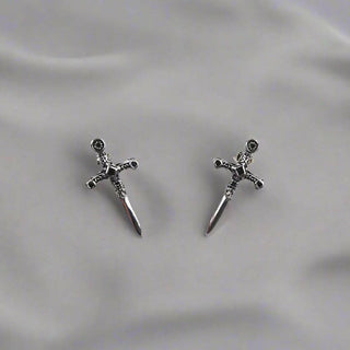 Vintage Diamond Sword Earrings