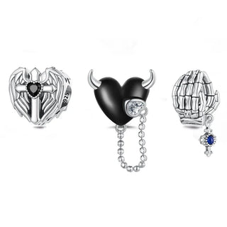 Faith and Cross Black Punk Charms