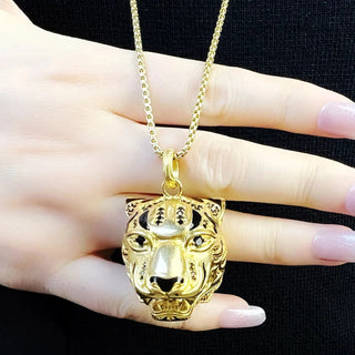 Golden Tiger Punk Rebel Pendant