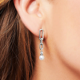 Trendy Pearl Chain Earrings