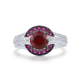 Gorgeous Red Stones Solitaire Ring