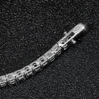 Black & Clear Diamond Tennis Bracelet