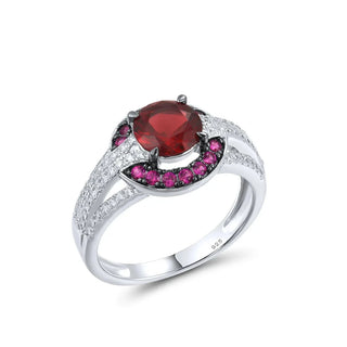 Gorgeous Red Stones Solitaire Ring