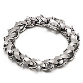 Polished Unique Link Chunky Chain Bracelet