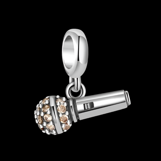 Diamond-Embedded Microphone Charm