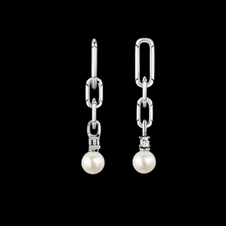 Trendy Pearl Chain Earrings