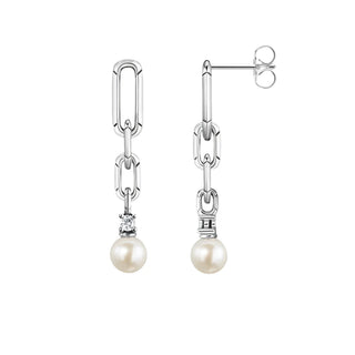 Trendy Pearl Chain Earrings