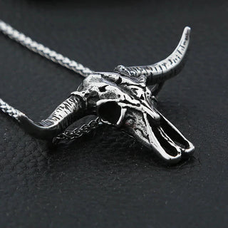 Hip Hop Bull Head Skull Necklace