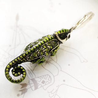 Pirate Green Lizard Chameleon Pendant