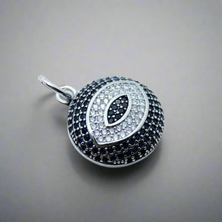 Evil Eye Diamond Round Pendant