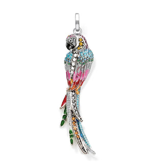 Colorful Parrot with Diamond Pendant