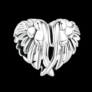 Heart of an Angel Wing Charm