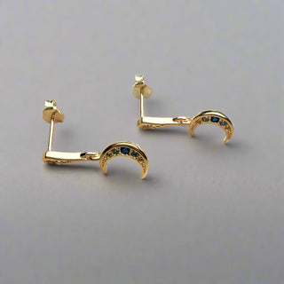 Royalty Moon Golden Drop Earrings