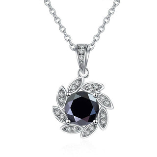 1.0 Ct Moissanite Diamond Flower Pendant Necklace