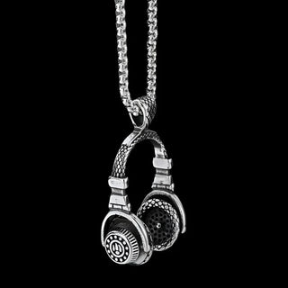 Vintage Earphones Pendant Necklace