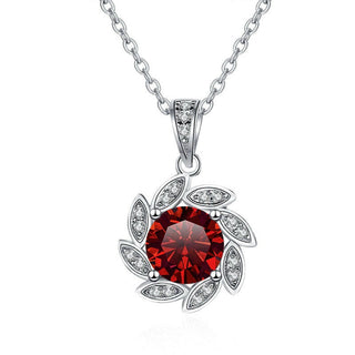 1.0 Ct Moissanite Diamond Flower Pendant Necklace