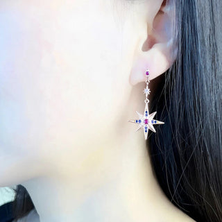 Vintage Star and Moon Diamond Earrings